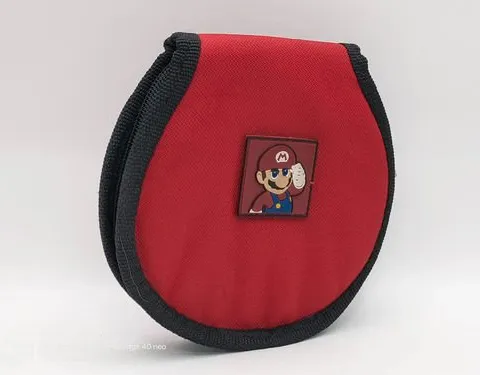 Super Mario Bros Estuche Con Cierre Para Discos Cd Dvd Rojo