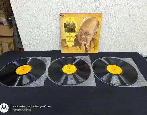Disco Acetato Lo Mejor De Manuel Bernal El Declamador 3-pack Edición Limitada
