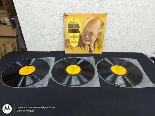 Disco Acetato Lo Mejor De Manuel Bernal El Declamador 3-pack Edición Limitada — Audio vintage, años 60s