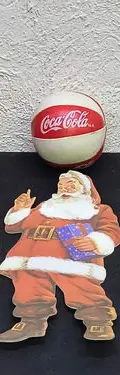Lote Navideño Coca Cola Vaso Santa Claus Cartón Pelota 6pack — Coleccionables vintage, años 90s