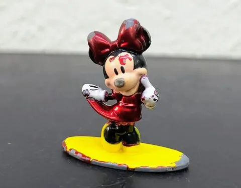 Figura Metálica Minnie Mouse Disney 4cm Original