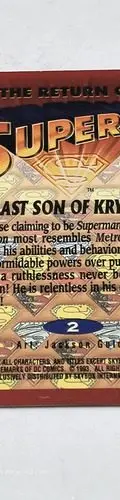 Tarjeta Superman The Last Son Of Krypton! #2 1993 Sky Box Dc — Coleccionables vintage, años 90s (foto 4)