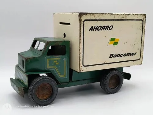 Camioncito Alcancía Bancomer Lámina Antiguo De Colección — Coleccionables vintage, años 80s