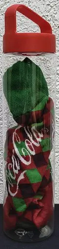 Calcetines Navideños Promocionales Coca Cola Con Cilindro Rojo Y Verde Navideño — Coleccionables vintage (foto 5)