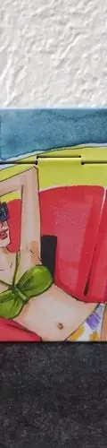 Caja Metálica Promocional Saba Rongrong Mujer Bikini Piscina — Coleccionables vintage (foto 4)