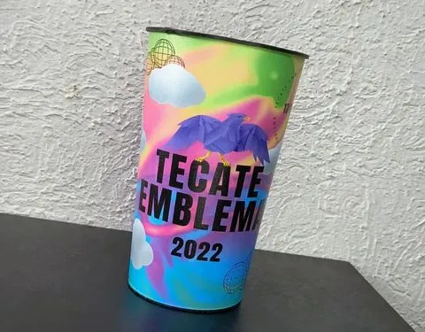 Vaso Promocional Concierto Tecate Emblema 2022 Mayo Colores  Colores