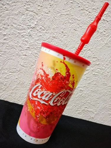 Vaso Coca Cola 750 Ml Con Tapa Y Popote Coleccionistas 2014 Blanco Y Rojo — Coleccionables vintage, años NOW