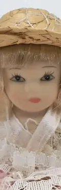Muñeca De Porcelana Miniatura Vestido Rosa 80's Vintage 8cm — Coleccionables vintage, años 80s (foto 4)