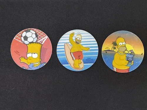 Set Lote Mega Tazos Los Simpsons 2012 Vuala 3-pack — Coleccionables vintage, años NOW
