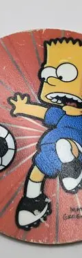 Tazo The Simpsons #221 Classic Bart Futbolista Sabritas — Coleccionables vintage, años 90s