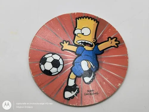 Tazo The Simpsons #221 Classic Bart Futbolista Sabritas — Coleccionables vintage, años 90s