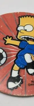 Tazo The Simpsons #221 Classic Bart Futbolista Sabritas — Coleccionables vintage, años 90s (foto 3)