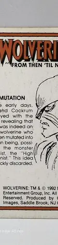 Tarjeta Mutation #3 Wolverine From Then Til Now 1992 Marvel — Coleccionables vintage, años 90s (foto 2)