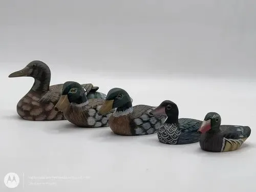 Patos Vintage De Madera 90's Tallados A Mano Usa Coleccion Chocolate — Coleccionables vintage, años 90s