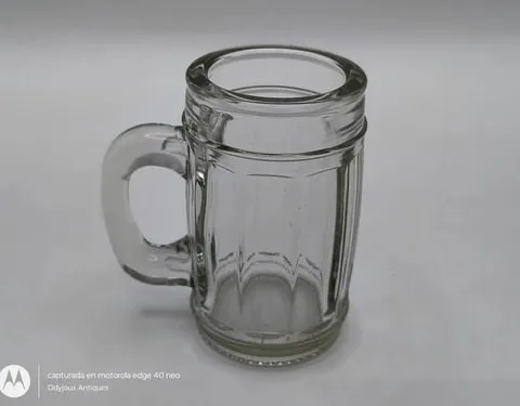 Mini Tarro Cervecero Para Tequila Vidrio Grueso Vintage 30ml Transparente