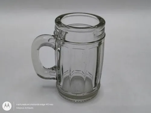 Mini Tarro Cervecero Para Tequila Vidrio Grueso Vintage 30ml Transparente — Decoración vintage