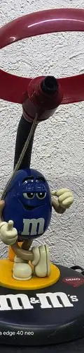 Lámpara De Mesa Figura M&m's Azul Retro De Colección Usa Azul — Decoración vintage, años 90s (foto 2)