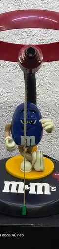 Lámpara De Mesa Figura M&m's Azul Retro De Colección Usa Azul — Decoración vintage, años 90s (foto 3)