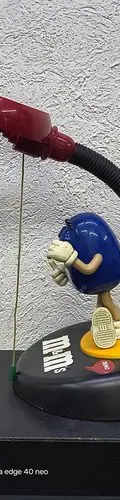 Lámpara De Mesa Figura M&m's Azul Retro De Colección Usa Azul — Decoración vintage, años 90s (foto 4)