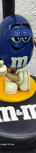 Lámpara De Mesa Figura M&m's Azul Retro De Colección Usa Azul — Decoración vintage, años 90s (foto 7)