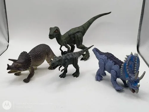 Lote Dinosaurios De Juguete Plástico/pvc Retro 4pz — Coleccionables vintage