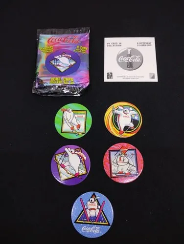 Tazos Coca Cola 5-pack Sobre Abierto Retro 1995 Original #2 — Coleccionables vintage, años 90s