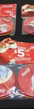 Colección Colguijes Fichas Coca Cola Navidad 6pz Sellado — Coleccionables vintage, años NOW (foto 4)