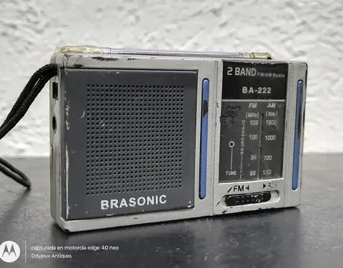 Radio Antiguo Portatil Brasonic 2band Am/fm Ba-222 No Sirve