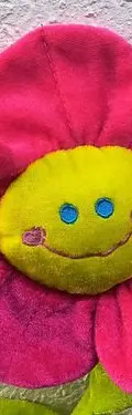 Peluche De Felpa Flor Margarita Sonriente Dibujo Rosa 45cm Rosa — Coleccionables vintage, años 90s (foto 8)
