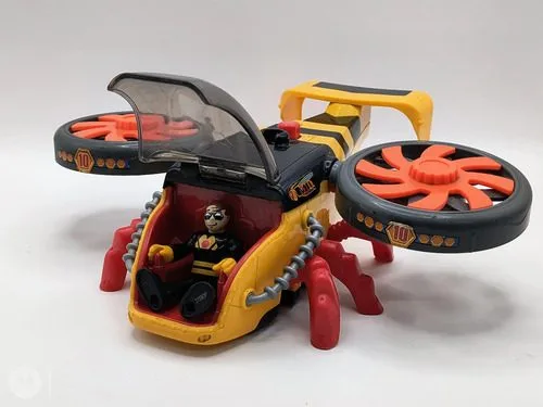 Juguete Helicóptero Imaginext Vespa Fisher Price Mattel 2011 Juguete Helicóptero Imaginext Vespa Fisher Price Mattel 2011 Amarillo — Coleccionables vintage, años NOW