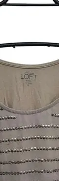 Blusa Ann Taylor Loft Sin Mangas Rayas Lentejuelas Talla Sp Arena Rayas Sp — vintage México (foto 4)