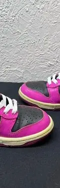 Nike Grade-school Dunk High Black/white-desert Pink Vintage  Fucsia Geométrico 23.5 — Coleccionables vintage, años NOW (foto 3)