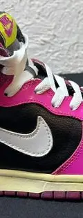 Nike Grade-school Dunk High Black/white-desert Pink Vintage  Fucsia Geométrico 23.5 — Coleccionables vintage, años NOW (foto 6)