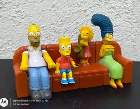 Set Figuras Sofa De Los Simpson Burguer King 4pz Retro
