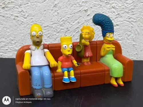Set Figuras Sofa De Los Simpson Burguer King 4pz Retro — Decoración vintage, años 90s