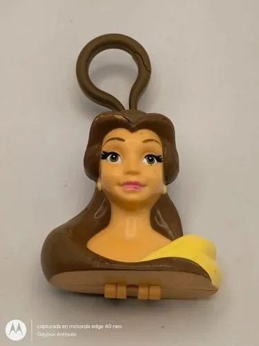 Llavero Busto Princesa Bella Disney 2002 Original Colección Amarillo