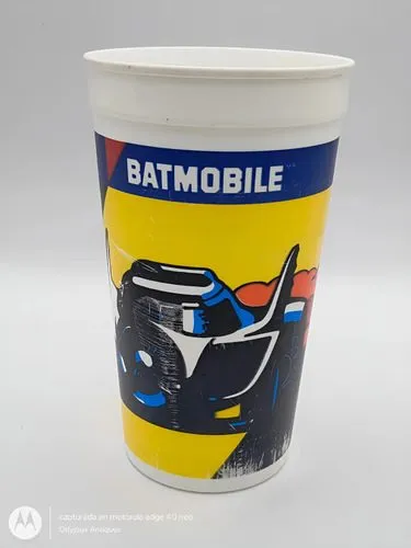 Pepsi Vaso Vintage Batman Batmobile Retro 80's Original Pepsi Vaso Batman Batmobile