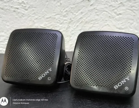 Mini Bocinas Portátiles Sony Sps-5 Con Detalle Negro