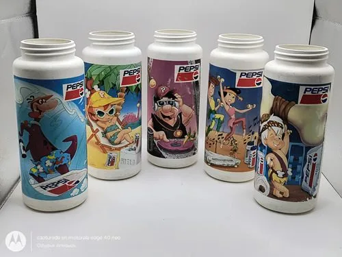 Pepsilindros Picapiedra Retro Vintage Remate 90's 5-pack Los Picapiedras — Coleccionables vintage, años 90s