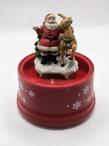 Figura Santa Claus Vintage No Funciona Es Solo Decoración Rojo