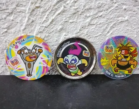 Tazos Mucha Lucha 3-pack Classic #113 Silver#20 Glitter#139