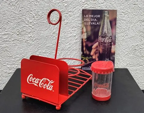 Servilletero De Metal Coca Cola Condimentero Vintage Rojo
