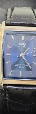 Reloj Q&q Quartz Mod.vg32j302 Water Resist 3 Bar Hombre Orig Negro Plateado Azul Oscuro — vintage México
