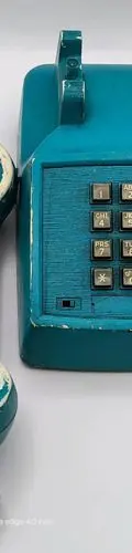 Antiguo Teléfono De Tono Táctil Conair Sw2502 Vintage 80s Azul Petróleo — Tech vintage, años 80s (foto 6)