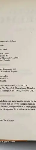 Paulo Coelho El Zahir Grijalbo Ed. Planeta 2005 México
