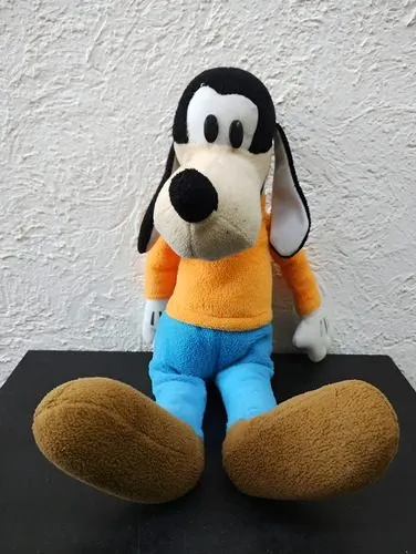 Peluche Goofy Tribilin Walt Disney  Clasico Vintage 34cm Naranja