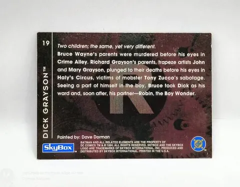 Tarjeta Batman: Saga The Dark Night #19 Dick Skybox Dc 1994