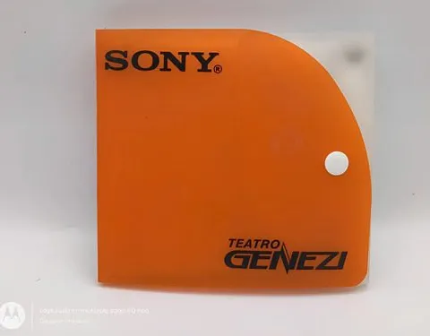 Estuche Porta Cd's Sony Genezi Plástico Para 10 Discos Orig Naranja