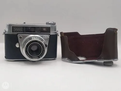 Cámara Kodak Retina Automatic Iii Alemana Vintage Reparar/pz Plateado Con Negro