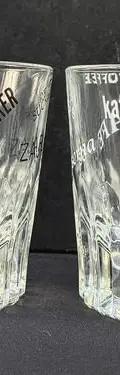 Set Vasos Whisky Cristal Con Letras Coffee Cafe Vintage 2pz Transparente — Coleccionables vintage (foto 3)